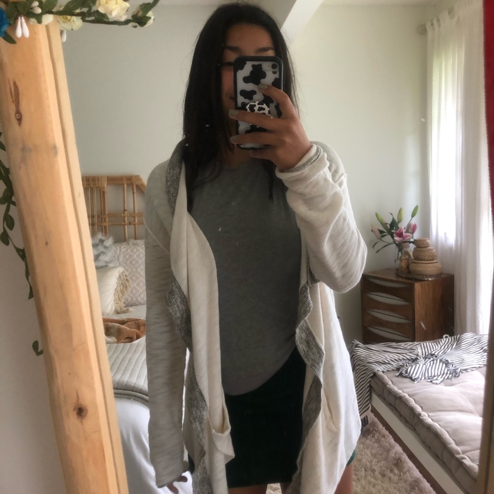 White Cardigan with Pockets!